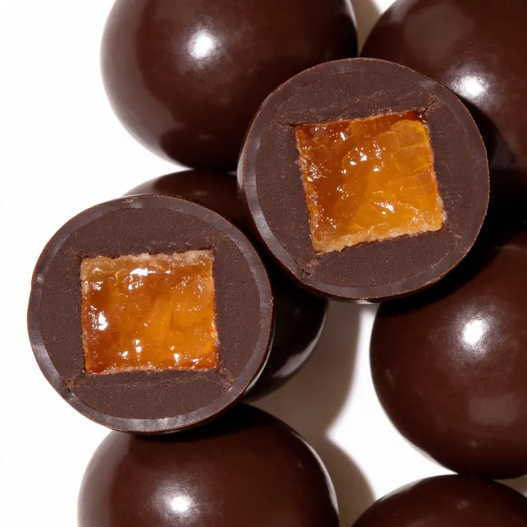 Gragea de Jengibre confitado con chocolate negro
